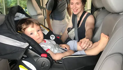 Taxi Cab with Child Seats