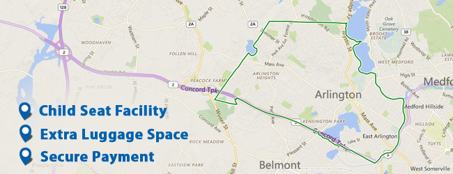 Arlington MA Cab Services With Child Seat Facility