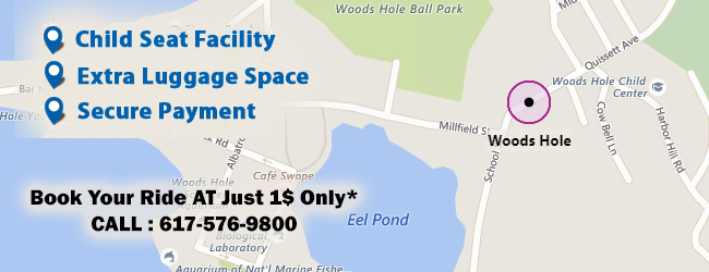 Car service from Logan airport to Woods Hole, MA